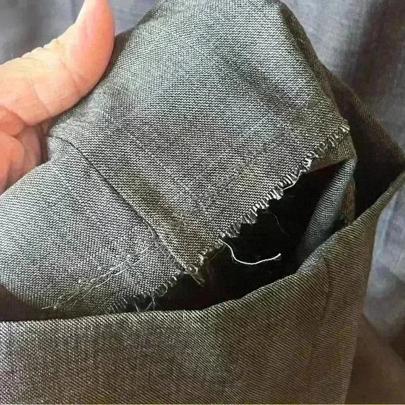 Tommy Hilfiger Trouser Dress Pant Men 36x31 Dark Gray Straight Slacks 100% Wool - Picture 4 of 9